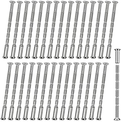 Hülsenschrauben M3 mit Hülse 30 Stück Verbindung Schrauben Hülsen M3 Türgriff Verbindungsschrauben 60mm Längenverstellbare