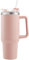 Taza Termica 40oz con Pajita y Tapa, Termo Acero Inoxidable, Vaso de Viaje Café Aislamiento al Vacío Doble Pared Reutilizable, Travel Mug Rosado