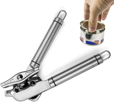 CZMYCBG Abrelatas, Abrelatas Manual De Acero Inoxidable De Alta Resistencia Con Borde Liso, Abrelatas Manual Sobredimensionado Con Pomo De Fácil Giro, Abrelatas De Tapa Grande, Mango Alargado