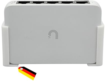 MECHONIX Hållare för Ubiquiti USW-Flex Mini, bords- och väggmontering, väggfäste, fäste, vit