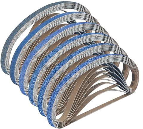 40 stycken slipband 9 x 533 mm bandslipband set slipband 40/60/80/120/240/400 korn slipband set för slipfilslipning slipning och rostning