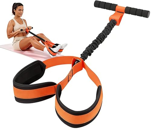 Hayaww Magtränare bodybuilding expander magtränare multifunktionstränare sit-up träningsutrustning elastisk dragrep multifunktion benträning arm styrketräning justerbart motstånd (D)