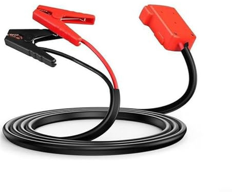 Cable de arranque de batería de 18 V, 30 A, aleación de aluminio ABS, 1 metro, color rojo y negro, asistencia en carretera apto para automóviles