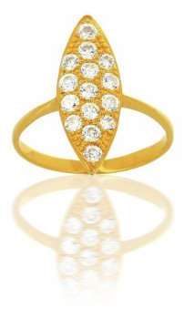 AvenueDuBijou - Bague Marquise Or et Zirconium 18 Carats