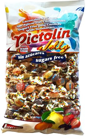 Pictolín Jelly 06731 - Caramelo de goma sabor frutas sin azúcar con edulcorantes, 1 kg