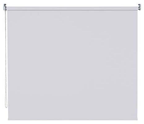 Verdunklungsrollo Fenster Tür Rollo Farbwahl Kettenzugrollo Seitenzugrollo Breite 60 - 200 cm Höhe 180 cm u. 240 cm Stoff lichtundurchlässig Metall Klemmhalter ohne Bohren (110 x 180 cm / Hellgrau)