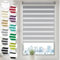 Doppelrollo Klemmfix ohne Bohren 120cm x 210cm Grau Duo Rollo Klemmrollo Sonnenschutzrollo Fensterrollo für Fenster & Türen Zebrarollo Seitenzugrollo