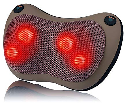 Darsen Almohada de Masaje Cojín Masajeador de cuello y espalda Cojín de Masaje Eléctrico Shiatsu con Calor masaje de tejido de amasamiento profundo,para cuello espalda hombro piernas,hogar y oficina