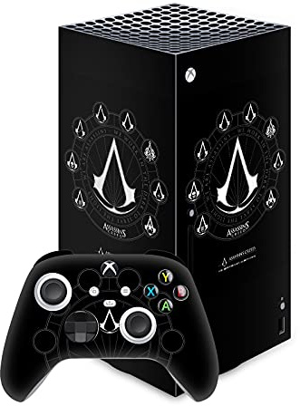 Head Case Designs Offizielle Zugelassen Assassin's Creed Kaemme Erbschaft Logo Vinyl Haut Gaming Aufkleber Abziehbild Abdeckung kompatibel mit Xbox Series X Console and Controller Bundle