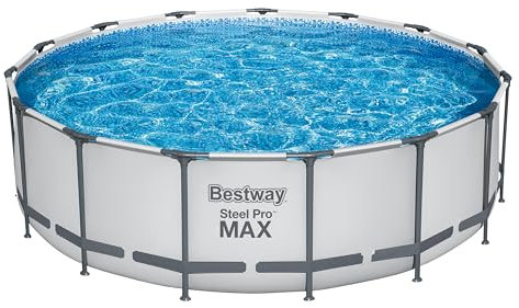 Bestway® Steel Pro MAX™ Ersatz Frame Pool ohne Zubehör Ø 457 x 122 cm, lichtgrau, rund