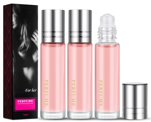 LOPHE 3pcs Roller Ball Perfume, Brume Parfumée Femme, Parfum à Bille pour Obtenir une Note de Parfum Longue Durée Eau de Parfum Femme Hommes(3x 10ml)