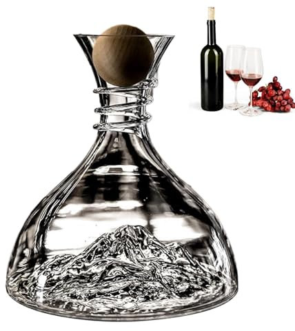 Jarra de vino tinto Jarra de vino, jarra de vino de 1800 ml Jarra de vino con diseño Iceberg Jarra de vino de gran capacidad Accesorios de vino para Acción de Gracias, Navidad, Año Nuevo chino