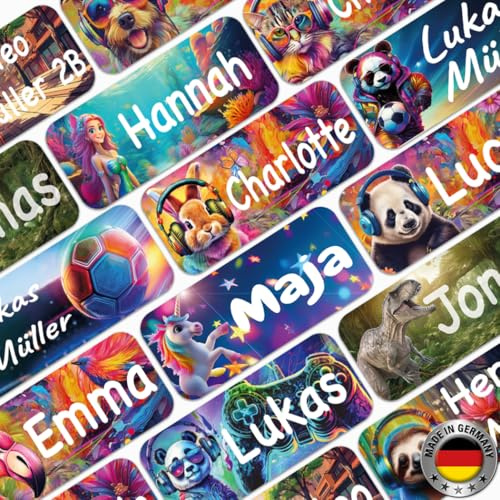NEU Namensaufkleber Kinder Kleidung Wasch-/ Spülmaschinenfest 70Stk. Namensschilder für Kleidung waschmaschinenfest namensetiketten Kinder Stifte & alle Gegenstände Namensschild für Schule & Kita