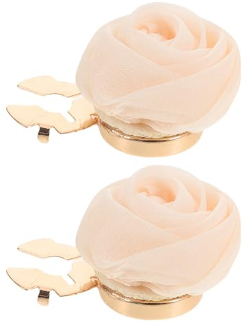 CTIRCHIU Cubiertas de Botones Desmontables para Gemelos de Camisa de Negocios Adorno Floral de Tela, 2 Piezas, para Mujeres