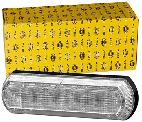 Hella 2BA 013 398-001 Blinkleuchte - Shapeline Tech - LED - 12/24V - geklebt/Anbau - Lichtscheibenfarbe: glasklar - Stecker: AMP - vorne links/vorne rechts - Menge: 1