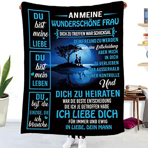 Tospass Kuscheldecke, personalisierte Decke, An My Woman-Decke, Flanell-Briefdecke, positive Ermutigungsnachricht, Briefdecke, TV-Decken, Geschenk, Hochzeit, Jahrestag, Valentinstag, Geburtstag, 150 x