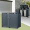 ML-Design Mülltonnenbox 2er für 2 Tonnen 240L 132x80x116,3 cm, Anthrazit, Stahl, wetterfest, Abschließbare Mülltonnenverkleidung mit Klappdeckel/2 Türen, Müllbox Mülltonnecontainer Mülltonnenabdeckung