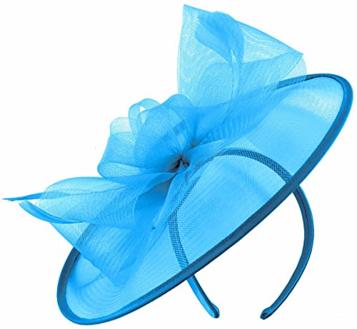 Aurora Collection Aliceband Fascinator CRIN Disc in Türkis, Einheitsgröße