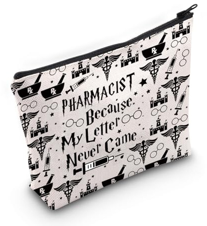 PLITI Pharmacist Gift Pharmacy Student Graduation Gift Pharmacist Because My Letter Never Came Makeup Bag For RX (pharmacist letter bagU)