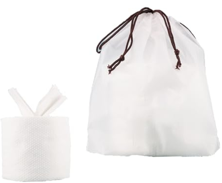 DEARMAMY 2 Piezas Toallas Desechables de Algodón Facial Toallas de Limpieza Facial Toallitas Faciales Extraíbles Lavado de Algodón para Viaje Bolsa de Almacenamiento