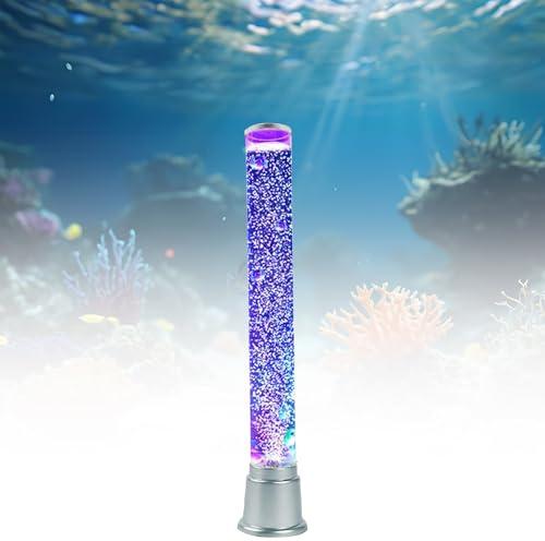 Vdhfgso Lámpara de pez Burbuja, pecera Artificial con Movimiento de Burbujas for Amantes del ASMR, Dispositivo sensorial for aliviar la ansiedad y el estrés, luz LED Decorativa for habitación.(103CM)
