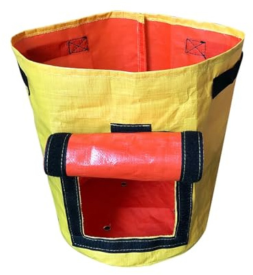 UJEDFHV Sacco per Piante in Tessuto Contenitore for piantare Patate, Borsa for piantare ortaggi, Vaso da Giardino Spesso, Borsa for la Coltivazione(Yellow)