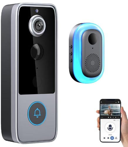 Guardian Bell Pro Doorbell, Halovision Doorbell,2025new Waterproof Smart Wifi & Security Cam In One, Motion Alerts, Auto Snapshots And Local Recordings, Two-Way Audio And Live View (#2B)