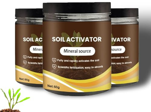 Activador de Suelo, Fertilizante profesional de Harina de Huesos, Activador del Suelo para Todas las Plantas de Interior, Potenciador de Nutrientes del Suelo para el Crecimiento de Plantas (3PC)