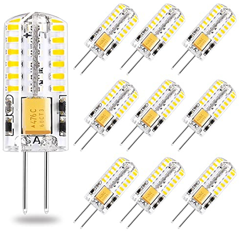 DOPKUSS G4 LED Bulbs 12V Led Light AC/DC Bi-Pin Base Landscape Bulbs Non Dimmable 3 Watt 12v - G4 Bulb LED Lighting Equiavlent to 30W Low Voltage Warm White 2700K 10-Pack