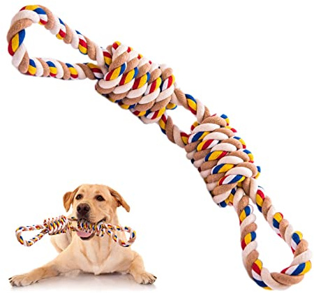 REFEVENO Aggressive Chew Rope Toys for Medium Large Dogs, Tooth Cleaning Chew Toys