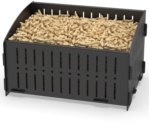johgee Cesta de pellets portátil para chimeneas y estufas, 29 × 20 × 17 cm