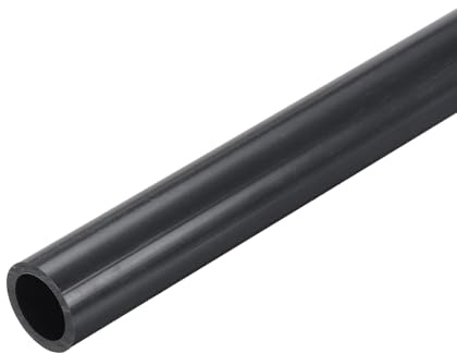 QUARKZMAN 2pz Tubi Rotondi in PVC Grigio Scuro da 0,87 16,6mm ID 22mm OD 12 Tubo Pvc Rigido Tondo Alto Impatto per Tubo Acqua, Acquario, Vasca Pesci, Giardino Serra, Grigio Scuro