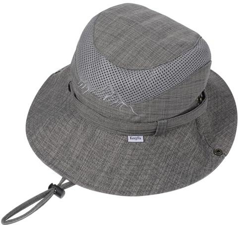 KeepSa Sommerhut Herren Safari Fischerhut aus Baumwolle-Leinen – Atmungsaktiv, UV-Schutz, Ideal für Wandern, Angeln, Reisen