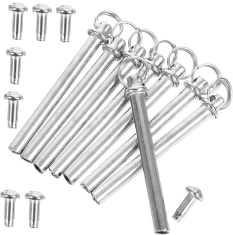 DECHOUS 10sets Portable Fan Accessories Hand Fan Repair Kit Rivet Pins Nuts for DIY Making Maintenance