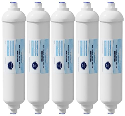 Finest-Filters T33 Style Inline Water Softening Filter Cartridge with 1/4 Push-fit Connections. Minimise limescale Build-up. Choose from 1,2,3 or 5 Packs. (5)