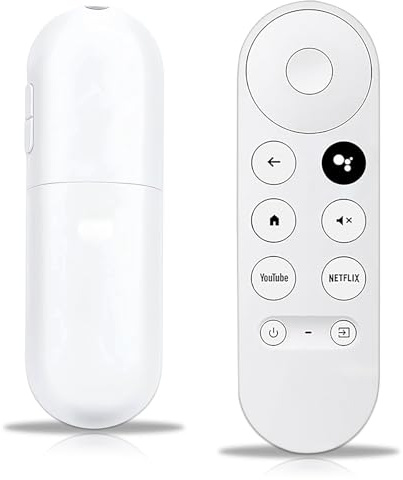 HASHUQI pour Chromecast G9N9N Command - Télécommande Bluetooth Compatible avec Google TV Streamer 4K/HD, Fonction Vocale pour Netflix et Youtube