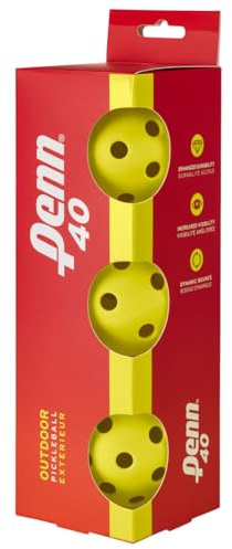 Penn 40 Outdoor Pickleball Balls - 3 ball Pack