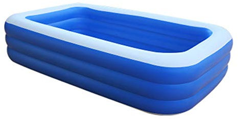 Piscine Gonflable pour Enfants Jardin ExtÉRieur Rectangulaire Famille Pataugeoire IntÉRieure IntÉRieure ExtÉRieure, Plusieurs Tailles AdaptÉEs À Tous Les Enfants Adultes(150 * 105 * 50cm)