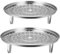 2 Pack Steam Rack Stainless Steel Steam Holder Round Steaming Tray Cooling Rack Steamer Basket for Home Kitchen Cooking Pressure Cooker Accessories（20cm22cm） (Style 1)
