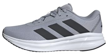 adidas Uomo Galaxy 7 Running Shoes, Halo Silver/Carbon/Core Black, 45 1/3 EU