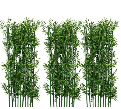 Große künstliche Bambuspflanzen, Bäume für den Innen- und Außenbereich, 3 ft, 4 ft, 5 ft, 6 ft, 6,5 ft hoch, künstlicher Bambusbaum aus Seide, DIY-Dekoration mit Blättern für Gartenzaun, Sic