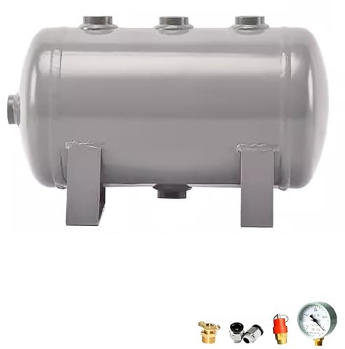 Serbatoio Aria Mini serbatoio d'aria portatile da 5 litri, compressore d'aria orizzontale, carichi da 1,25 MPa, kit serbatoio d'aria di stoccaggio con valvola di sicurezza(1.3 Gal/5 L (30x16x19cm))