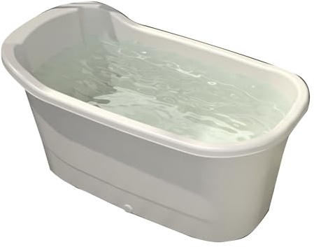 Bärbart badkar för vuxna, stort tjockt fristående badkar, fristående nedsänkt badkar, för vuxna(White1)