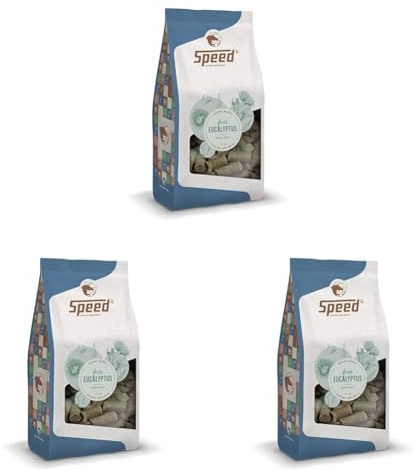 Speed Delicious speedies Eucalyptus, Pferdeleckerli mit Eukalyptusgeschmack, erfrischender Snack für jedes Pferd, Beste Zutaten, einfach praktisch (1 kg) (Packung mit 3)