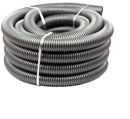 babominimer Vacuum Cleaner Threaded Hose 50Mm Inner Diameter 3/4 Meters Long Gray Flexible Pipe For Home Cleaning Pressure Resistant Acid Alkali High Temperature Proof(4m)