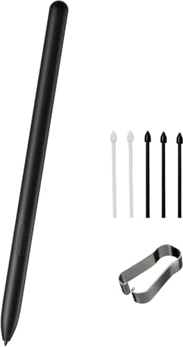 Penna Stilo di Ricambio per Samsung Galaxy Tab S10 FE S Pen, Stilo per Galaxy Tab S10 FE e Tab S10 FE+, Con punte/molle (senza Bluetooth), Nero