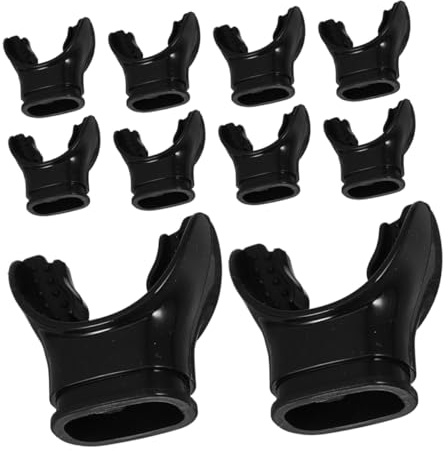 Boquilla del Regulador de Buceo 10 Piezas de Silicona Negra | Regulador Buceo, Uso Submarino y Buceo, Ajuste Cómodo, Resistente al Mordisco, Pack de Repuesto