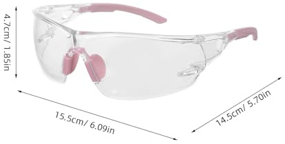 COLLBATH Gafas de Seguridad Transparentes para Mujer Protección Ocular Industrial Resistentes al Viento y Salpicaduras Seguro para Trabajo Construcción Carpintería y Senderismo