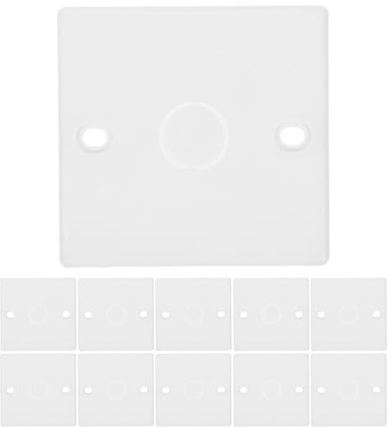 KICHOUSE Tapas Decorativas para Enchufes Tipo 86 con Orificio 20 Unidades Placas de Cubierta para Cajas Eléctricas Cubiertas para Interruptores de Luz Negras Uso Doméstico y Comercial