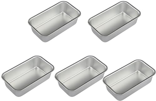 Artibetter Set 5 Teglie da Forno in Acciaio Resistente Alte Temperature, Stampo per Torte e Pane Casalingo, Piastra Pratica per Uso Domestico e Professionale in Cucina
